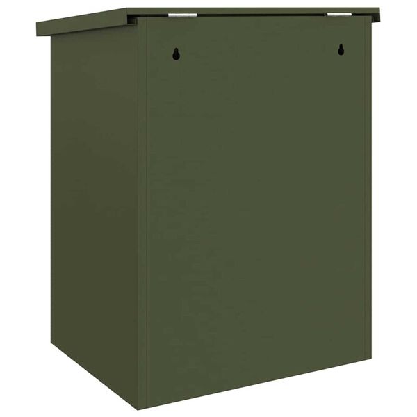 vidaXL Θυρίδα Πακέτων Λαδί 44 x 35 x 59 εκατοστά Ατσάλι