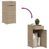 vidaXL Ντουλάπι Αποθήκευσης Κήπου Beige 55x55x111 εκ. Συνθετικό Ρατάν
