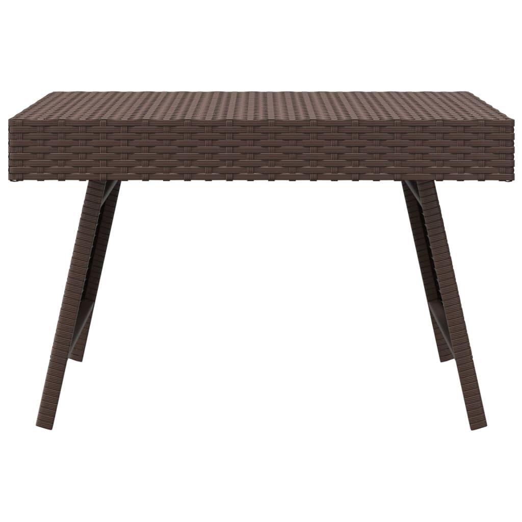 vidaXL Τραπεζάκι Βοηθητικό Πτυσσόμενο Καφέ 60x40x38εκ. Συνθετικό Ρατάν