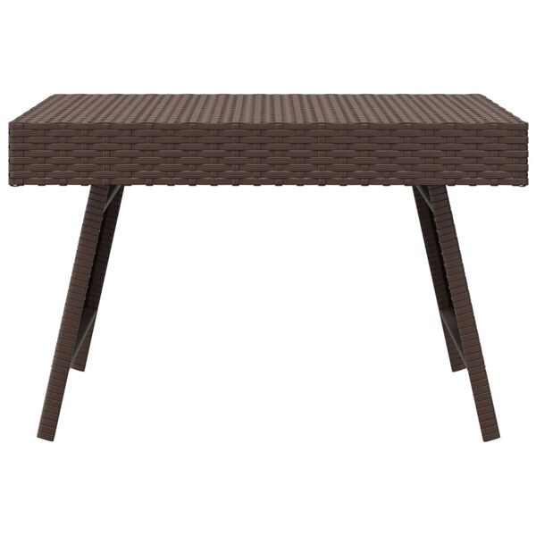 vidaXL Τραπεζάκι Βοηθητικό Πτυσσόμενο Καφέ 60x40x38εκ. Συνθετικό Ρατάν
