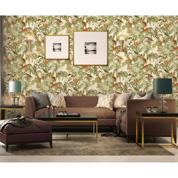 DUTCH WALLCOVERINGS Ταπετσαρία Τοίχου Bird-of-Paradise Πράσινη