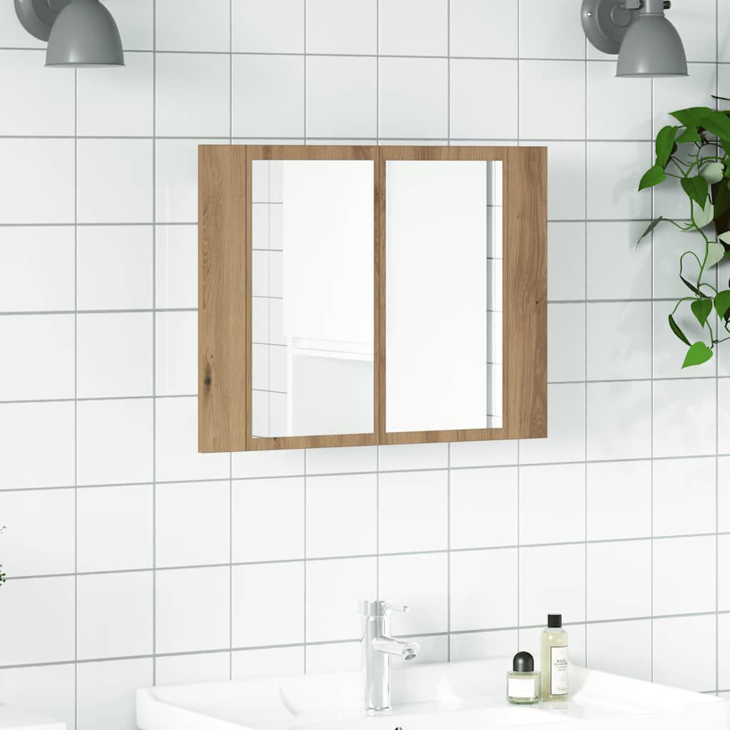 vidaXL Καθρέφτης Ντουλάπι Αρτισιανή Δρυς 60x12x45 εκ. Επεξ. Ξύλο