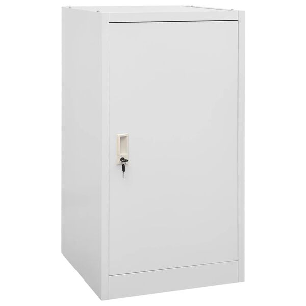 vidaXL Ντουλάπα για Σέλα Ανοιχτό Γκρι 53 x 53 x 105 εκ. Ατσάλινη