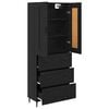 vidaXL Highboard &mu;&epsilon; &sigma;&upsilon;&rho;&tau;ά&rho;&iota; 2 pcs &Mu;&alpha;ύ&rho;&eta; &Omicron;&xi;&upsilon;ά &Epsilon;&pi;&epsilon;&xi;&epsilon;&rho;&gamma;&alpha;&sigma;&mu;έ&nu;&omicron; &xi;ύ&lambda;&omicron;