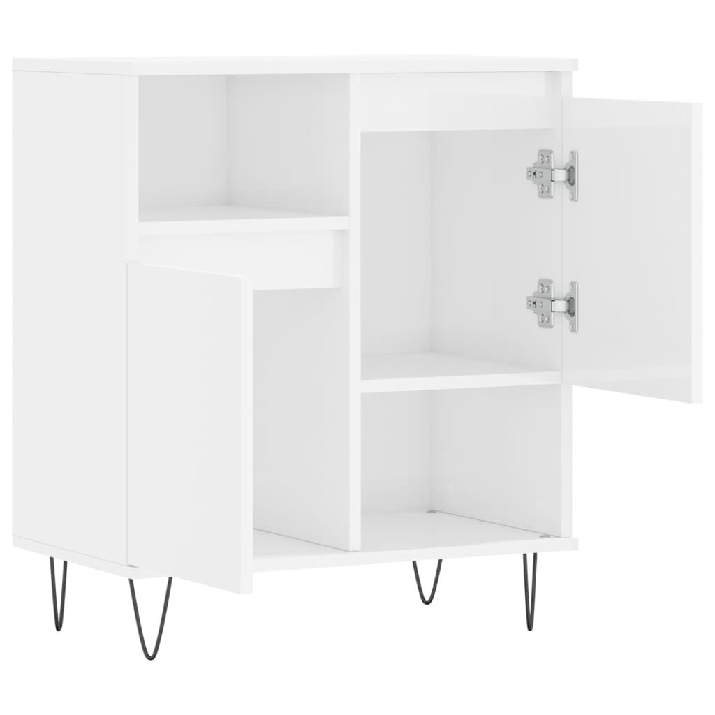 vidaXL Ντουλάπι Γυαλιστερό Λευκό 60x35x70 εκ. από Επεξεργασμένο Ξύλο