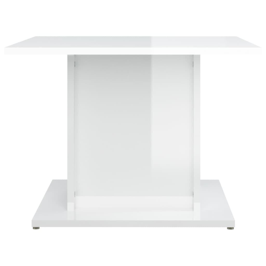 vidaXL Τραπεζάκι Σαλονιού Γυαλ. Λευκό 55,5x55,5x42 εκ. από Μοριοσανίδα
