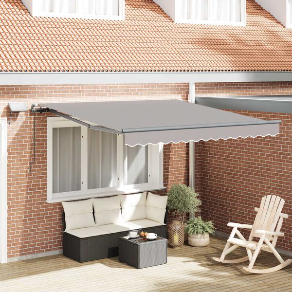 vidaXL Σκηνίτσα Αναδιπλούμενη Ανοιχτό γκρι 350 x 250 εκ ύφασμα