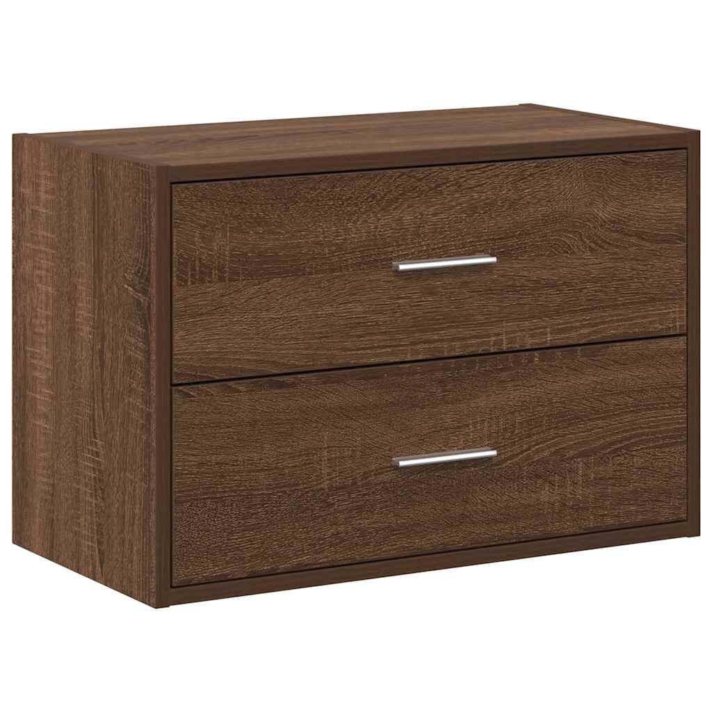 vidaXL Ντουλάπι με 2 συρτάρια Καφέ Δρυς 60x31x40 εκ. από Επεξ. Ξύλο