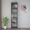 vidaXL Βιβλιοθήκη/Διαχωριστικό Χώρου Γκρι 40x35x167 εκ. Μασίφ Πεύκο