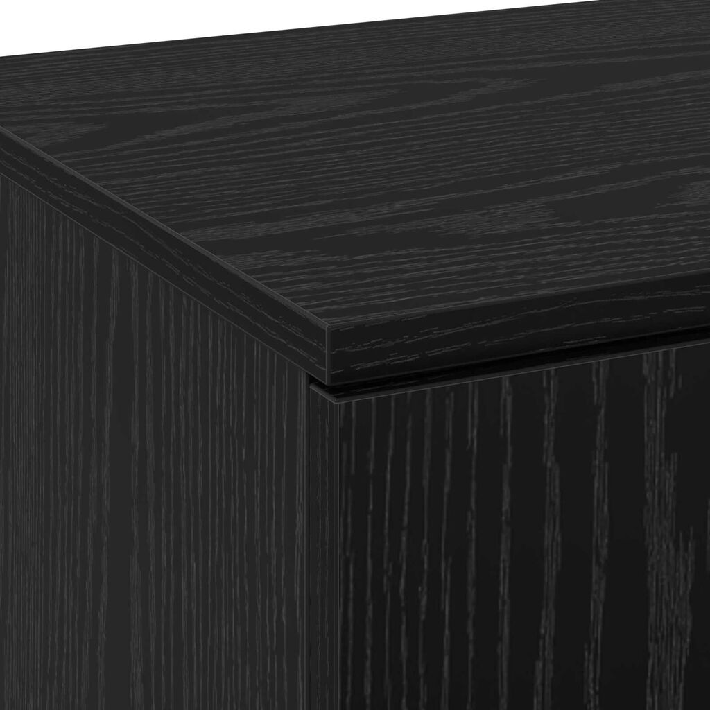 vidaXL Υψηλό ντουλάπι Μαύρης Δρυός 80x35x180 εκ. Επεξεργασμένο Ξύλο