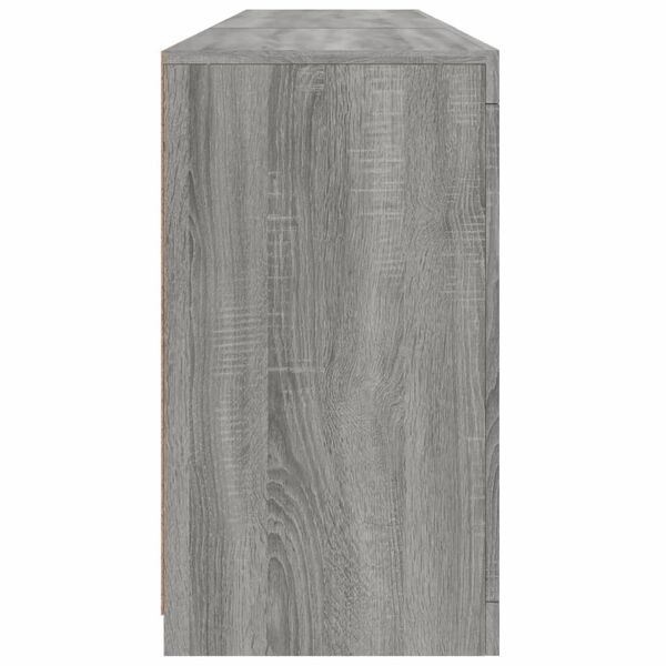 vidaXL Μπουφές με LED Γκρι Sonoma 181,5 x 37 x 67 εκ.