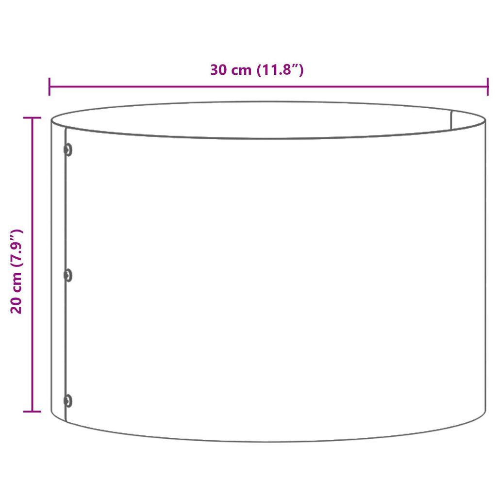 vidaXL Μαύρη Γλάστρα Μετάλλου Μαύρη Μέταλλο 30 x 30 x 20 εκ