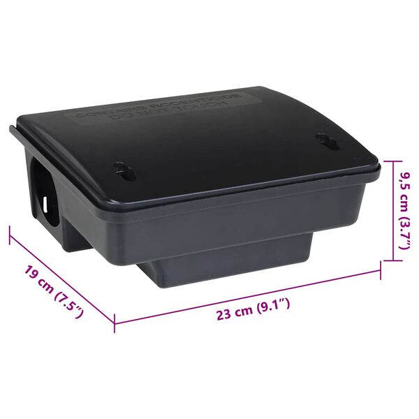 vidaXL Παγίδες ποντικιών 6 τεμάχια Μαύρο 23x19x9,5 εκ.