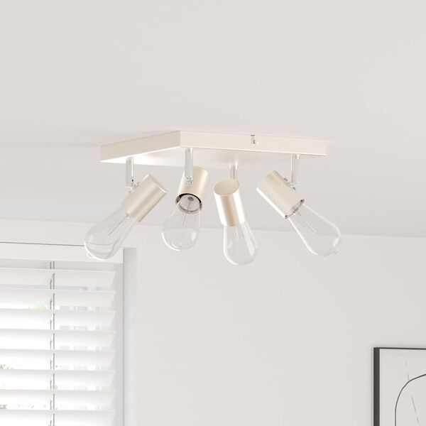 vidaXL Σποτ οροφής Βουρτσισμένο Νίκελ 26.5 x 26 x 11.5 εκ Ατσάλι