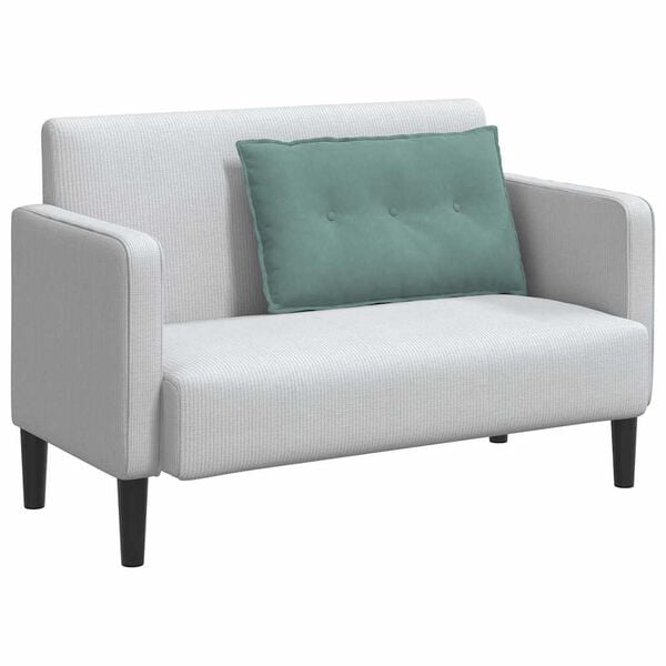 vidaXL Μαξιλάρι Πλάτης Θαλασσί 80 x 50 cm Υφασμάτινο Κορντουρά