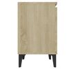 vidaXL Κομοδίνο Sonoma Δρυς 40 x 30 x 50 εκ. με Μεταλλικά Πόδια