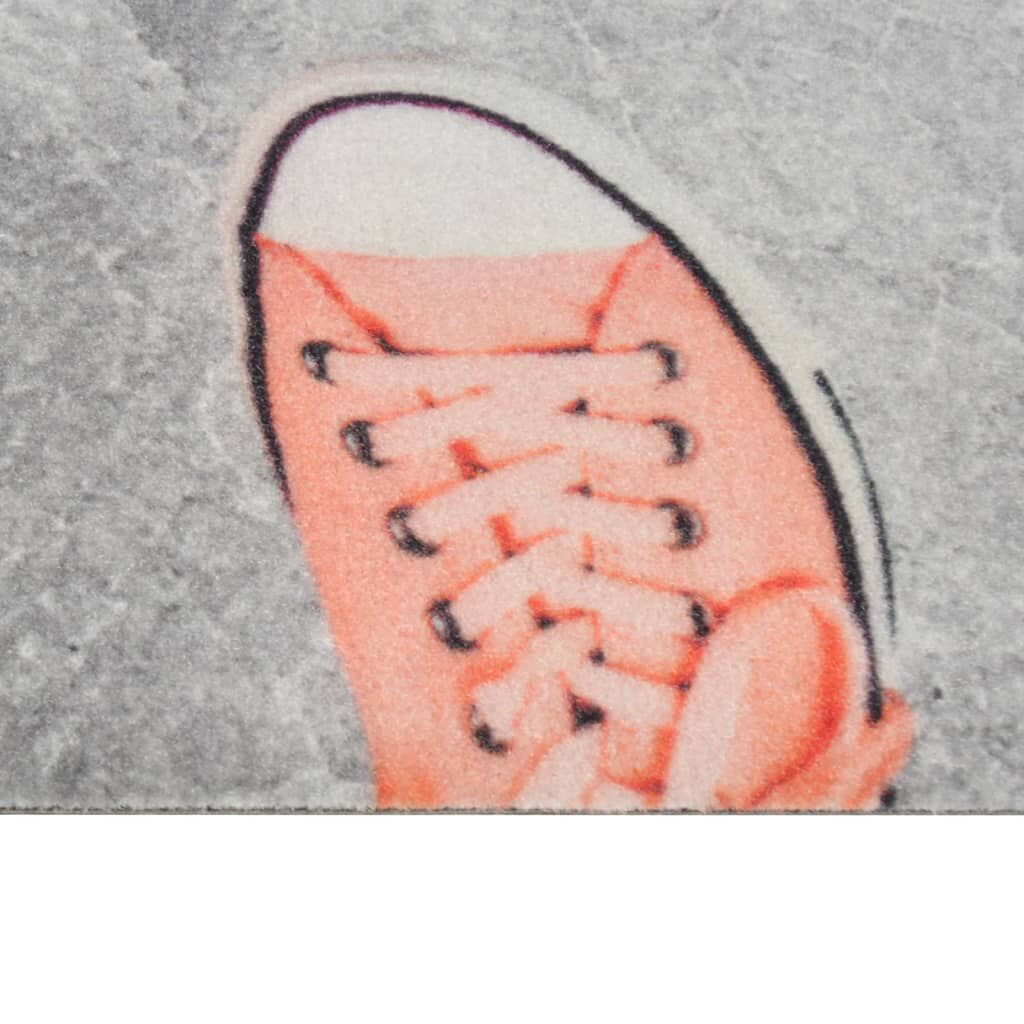 vidaXL Χαλί Κουζίνας Πλενόμενο Επιγραφή Shoezone 45x150 εκ. Βελούδινο