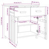 vidaXL Ντουλάπι Αποθήκευσης Σκούρο Γκρι 79x40x80 εκ. Μασίφ Ξύλο Πεύκου