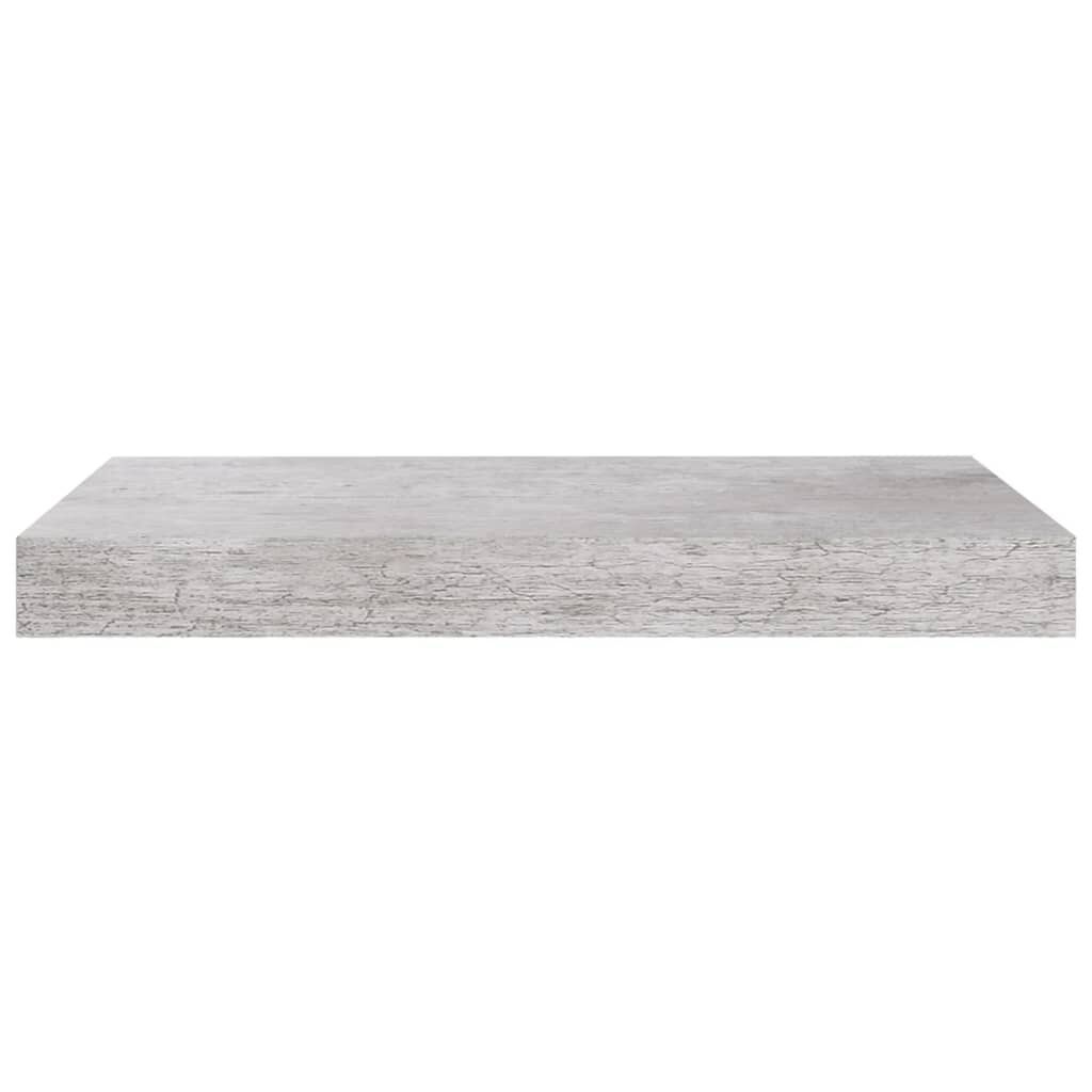 vidaXL Ράφια Τοίχου 2 τεμ. Γκρι Σκυροδέματος 40x23x3,8 εκ. MDF