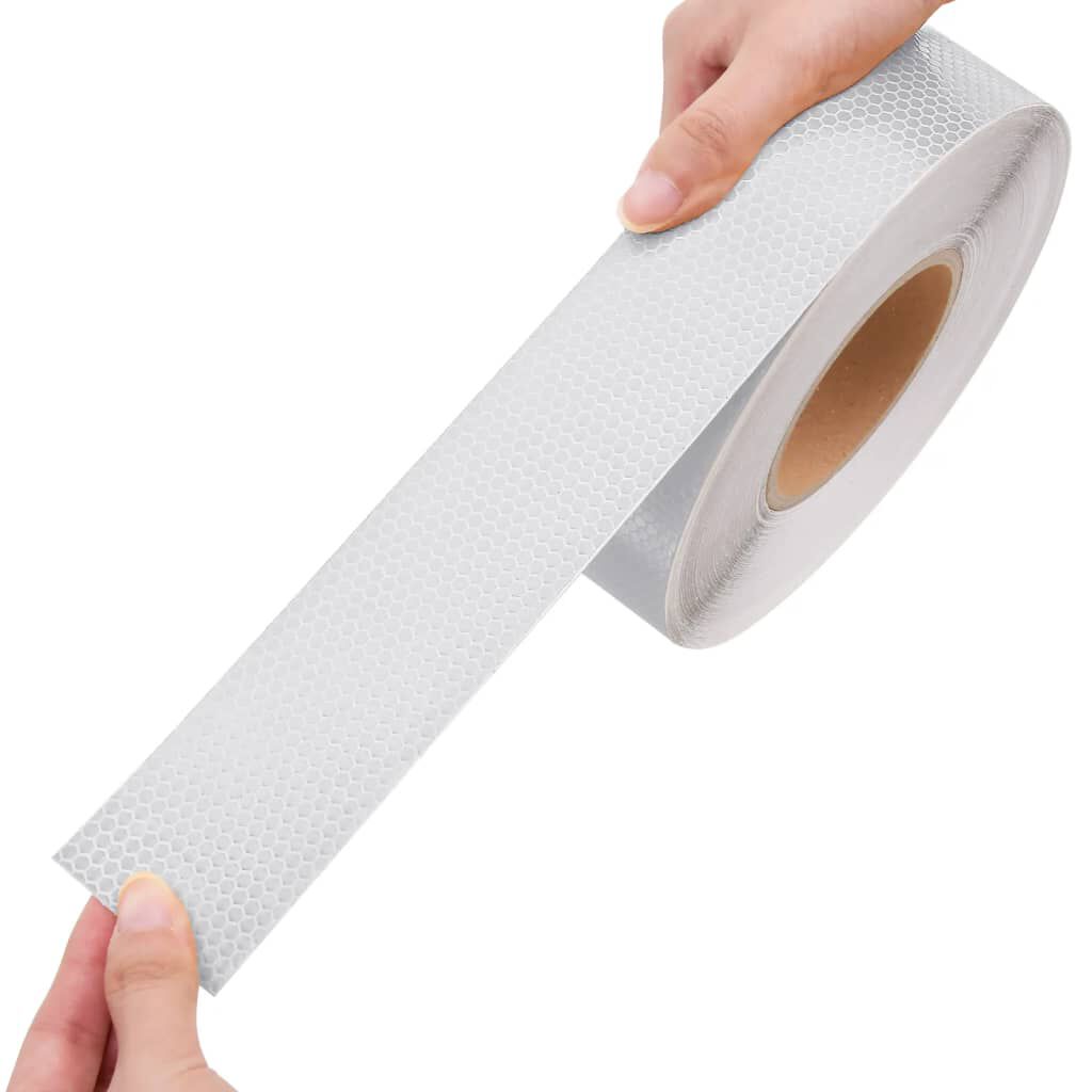 vidaXL Ταινία Ανακλαστική Λευκή 5 εκ. x 50 μ. από PVC