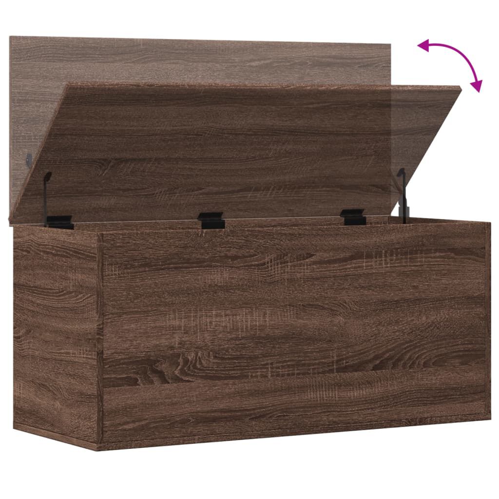 vidaXL Κουτί Αποθήκευσης Καφέ δρυς 100x42x46 εκ. Επεξεργασμένο Ξύλο