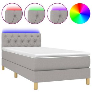 vidaXL &Kappa;&rho;&epsilon;&beta;ά&tau;&iota; Boxspring &mu;&epsilon; &Sigma;&tau;&rho;ώ&mu;&alpha; & LED &Alpha;&nu;.&Gamma;&kappa;&rho;&iota; 80x200 &epsilon;&kappa;. &Upsilon;&phi;&alpha;&sigma;&mu;ά&tau;&iota;&nu;&omicron;