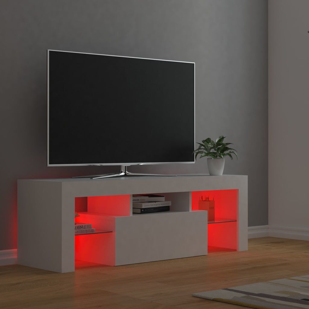 vidaXL Έπιπλο Τηλεόρασης με LED Λευκό 120x30x40 εκ.