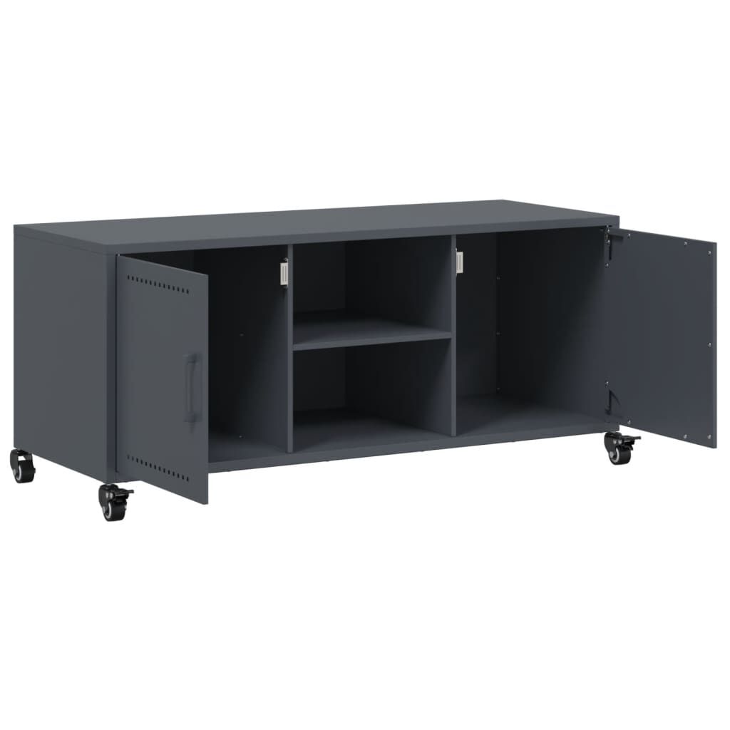 vidaXL Έπιπλο Τηλεόρασης Ανθρακί 100,5x39x43,5εκ. Ατσάλι
