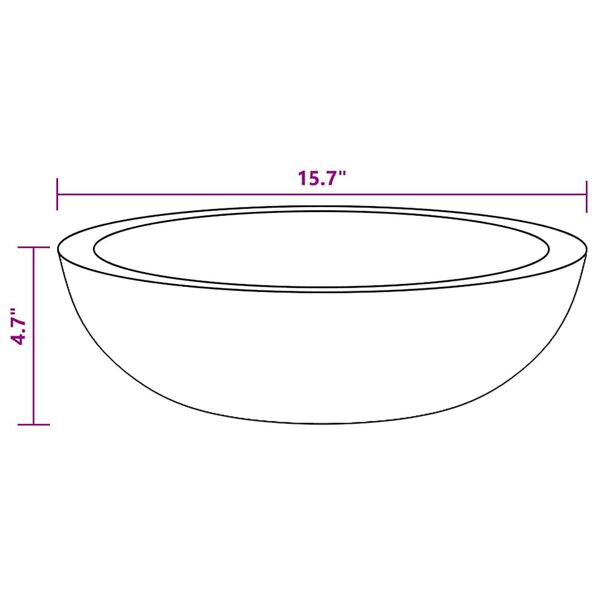 vidaXL Νιπτήρας Κρεμ 40 x 12 εκ. Μαρμάρινος
