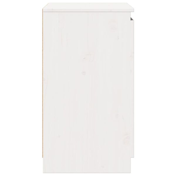 vidaXL Βοηθητικό Ντουλάπι Λευκό 60 x 36 x 65 εκ. από Μασίφ Ξύλο Πεύκου