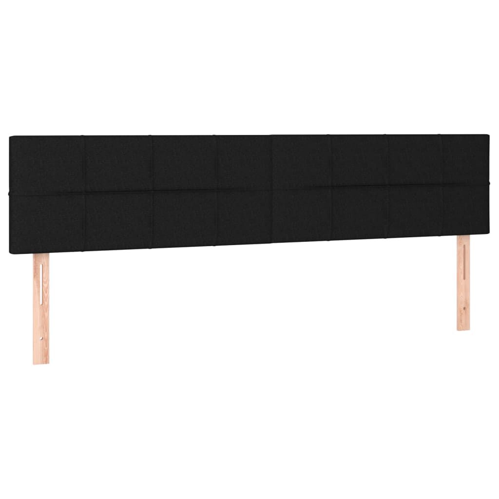 vidaXL Κεφαλάρια Κρεβατιού 2 τεμ. Μαύρο 90x5x78/88 εκ. Υφασμάτινο