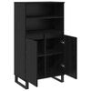vidaXL Highboard &Mu;&alpha;ύ&rho;&omicron; 60 x 36 x 110 &epsilon;&kappa; &Epsilon;&pi;&epsilon;&xi;&epsilon;&rho;&gamma;&alpha;&sigma;&mu;έ&nu;&omicron; &xi;ύ&lambda;&omicron;