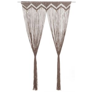 vidaXL Κουρτίνα Μακραμέ Taupe 140 x 240 εκ. Βαμβακερή