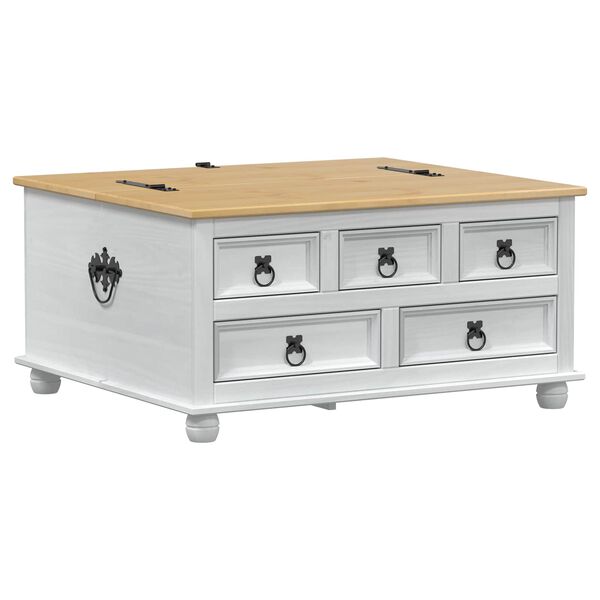 vidaXL storage box &mu;&epsilon; &rho;ά&phi;&iota; &Lambda;&epsilon;&upsilon;&kappa;ό 90 x78 x 45 &epsilon;&kappa; &Sigma;&tau;&epsilon;&rho;&epsilon;ά &xi;&upsilon;&lambda;&epsilon;ί&alpha; &pi;&epsilon;ύ&kappa;&omicron;&upsilon;