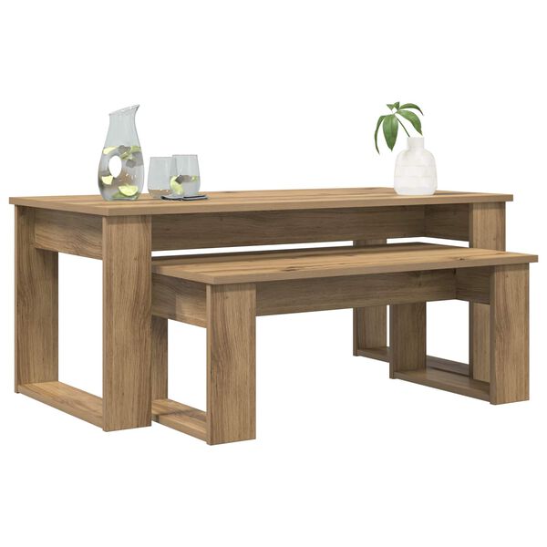 vidaXL &Sigma;&epsilon;&tau; &Tau;&rho;&alpha;&pi;&epsilon;&zeta;&iota;&omicron;ύ &Gamma;&iota;&alpha; &Kappa;&alpha;&phi;έ 2 pcs Artisan Oak &Epsilon;&pi;&epsilon;&xi;&epsilon;&rho;&gamma;&alpha;&sigma;&mu;έ&nu;&omicron; &xi;ύ&lambda;&omicron;