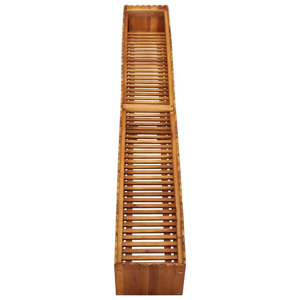 vidaXL Ζαρντινιέρα Υπερυψωμένη 200 x 30 x 25 εκ. Μασίφ Ξύλο Ακακίας
