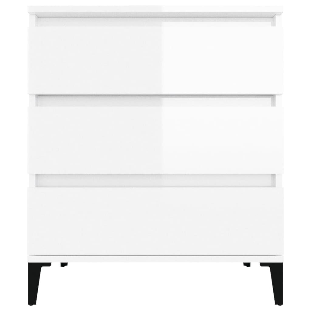 vidaXL Ντουλάπι Γυαλιστερό Λευκό 60x35x70 εκ. από Επεξεργασμένο Ξύλο