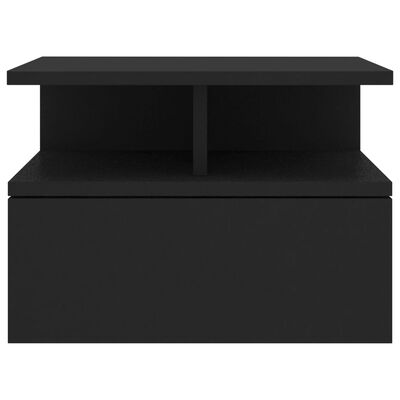 vidaXL Κομοδίνο Κρεμαστό Μαύρο 40 x 31 x 27 εκ. από Επεξεργασμένο Ξύλο
