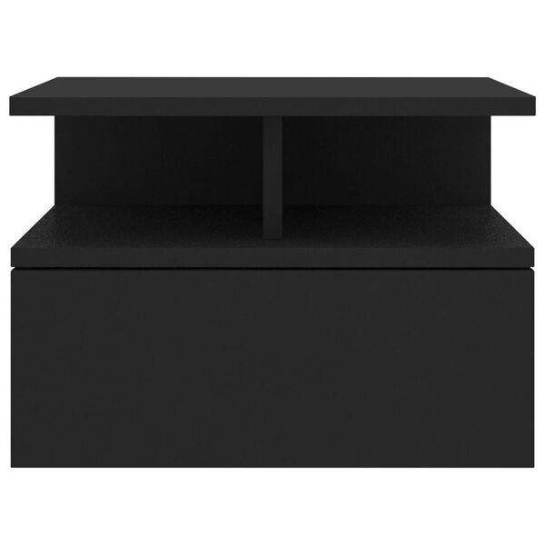 vidaXL Κομοδίνο Κρεμαστό Μαύρο 40 x 31 x 27 εκ. από Επεξεργασμένο Ξύλο