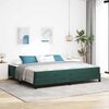 vidaXL Κρεβάτι box spring με στρώμα Σκούρο Πράσινο 200 x 200 cm