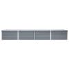 vidaXL Ζαρντινιέρα Υπερυψωμένη Γκρι 320x80x45 εκ. Γαλβανισμ. Χάλυβας