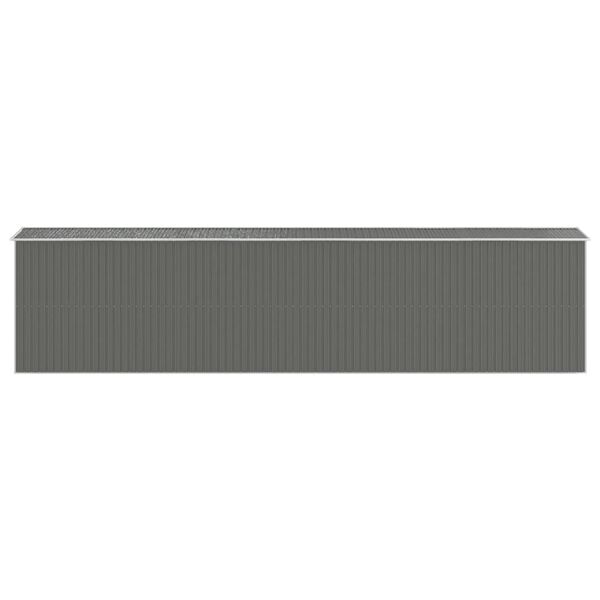 vidaXL Αποθήκη Κήπου Ανοιχτό γκρι 192x855x223 εκ. Γαλβανισμένο Ατσάλι