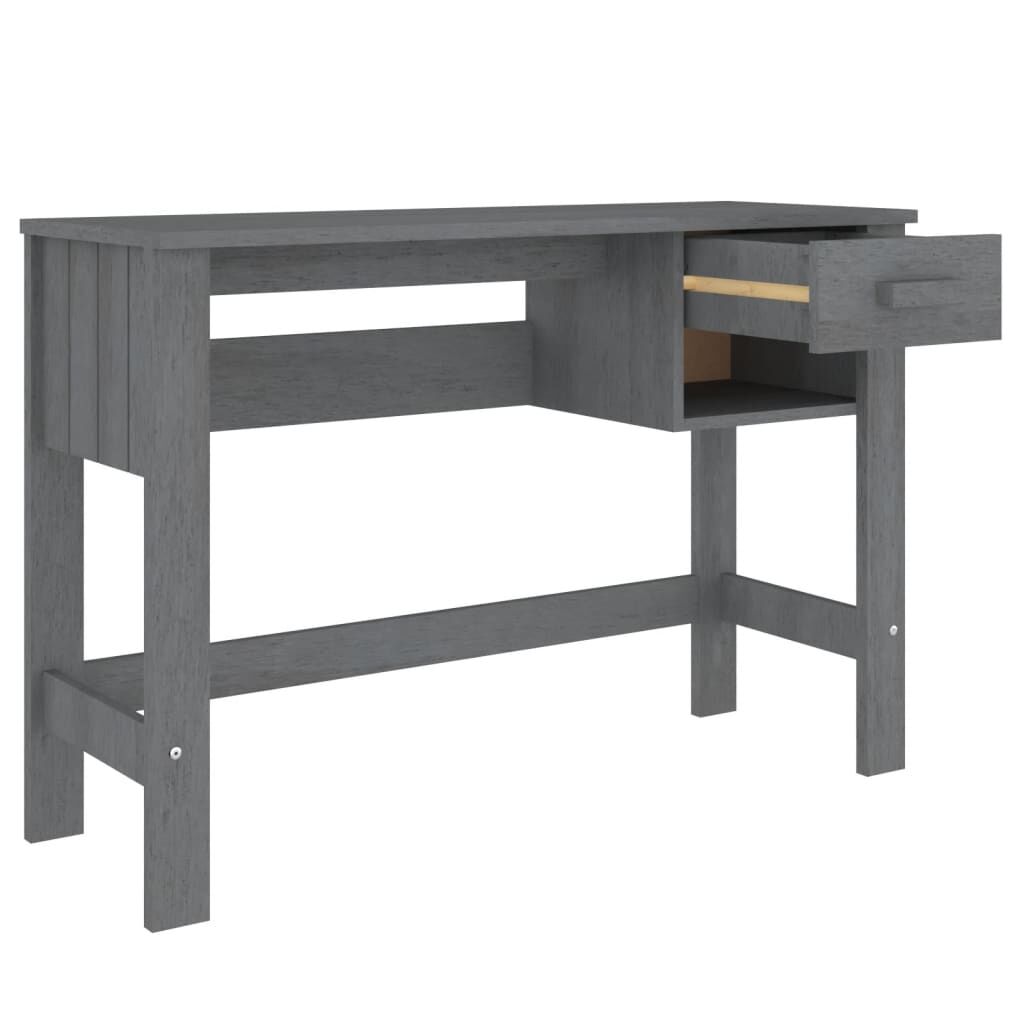 vidaXL Γραφείο HAMAR Σκ. Γκρι 110 x 40 x 75 εκ. Μασίφ Ξύλο Πεύκου