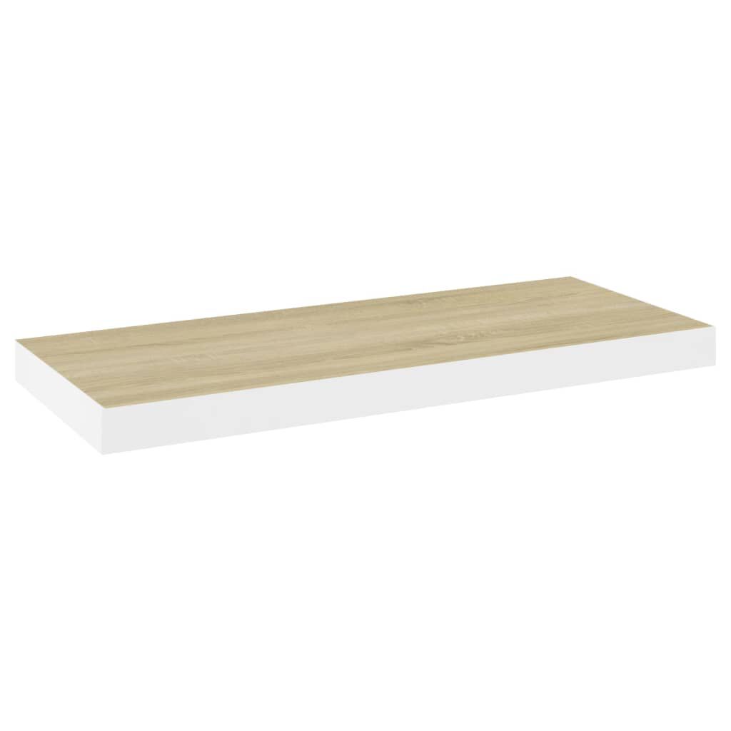 vidaXL Ράφια Τοίχου 4 τεμ. Δρυς/Άσπρο 60x23,5x3,8 εκ. MDF