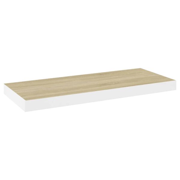 vidaXL Ράφια Τοίχου 4 τεμ. Δρυς/Άσπρο 60x23,5x3,8 εκ. MDF