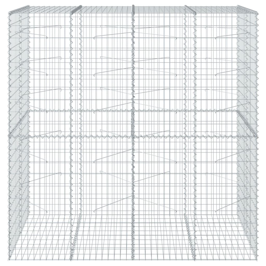 vidaXL Συρματοκιβώτιο με Κάλυμμα 200x100x200εκ από Γαλβανισμένο Χάλυβα