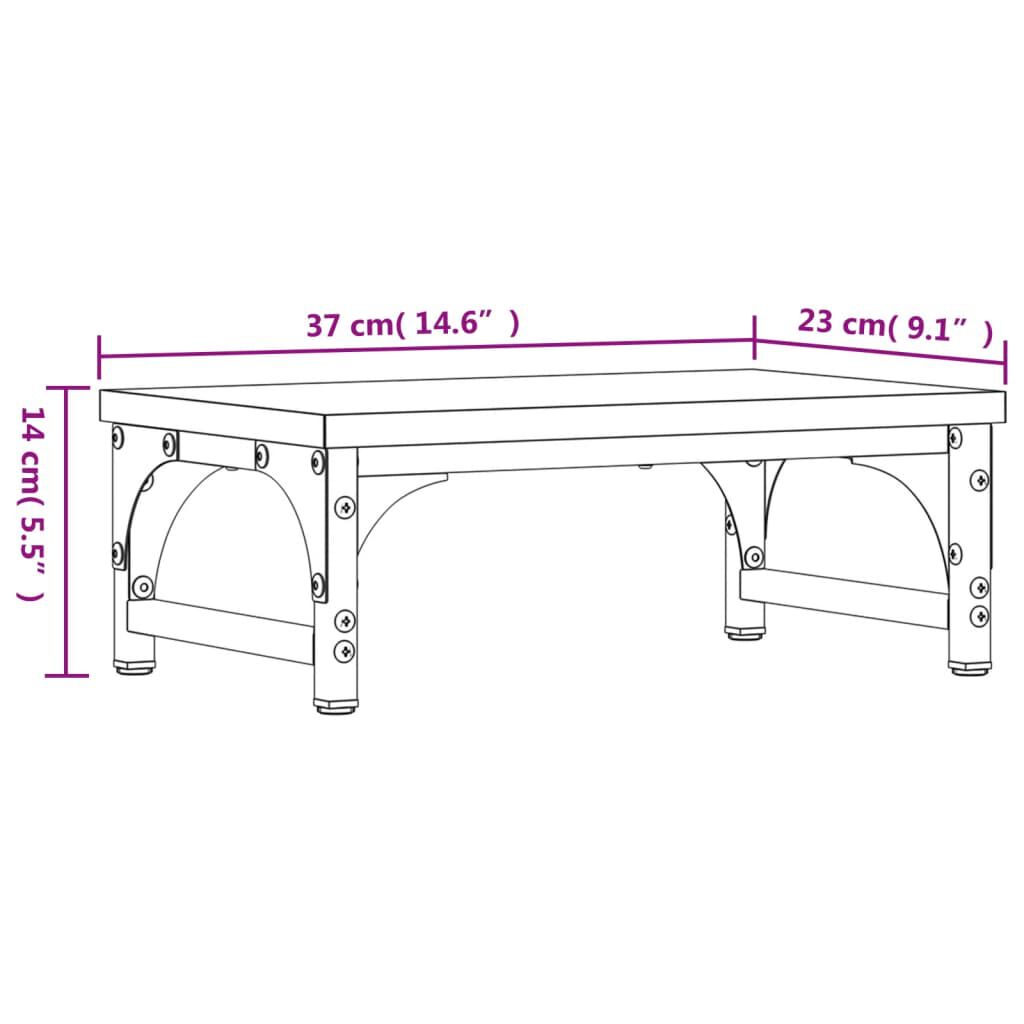 vidaXL Βάση Οθόνης Γκρι Sonoma 37x23x14 εκ. από Επεξεργασμένο Ξύλο