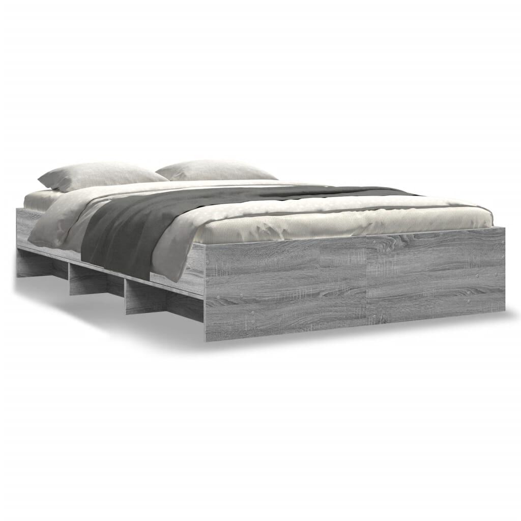 vidaXL Πλαίσιο Κρεβατιού Γκρι Sonoma 140x200 εκ. Επεξεργασμένο Ξύλο