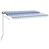 vidaXL Τέντα Αυτόματη με LED & Αισθητήρα Ανέμου Μπλε/Λευκό 400x300 εκ.
