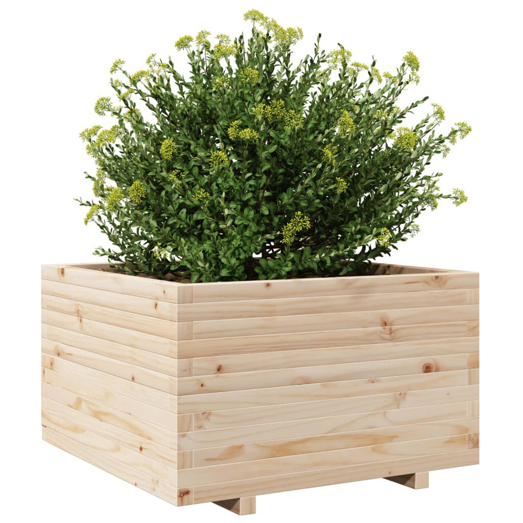 vidaXL Ζαρντινιέρα Κήπου 80x80x49,5 εκ από Μασίφ Ξύλο Πεύκου